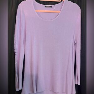 Cyrus Lilac Sweater with Sleeve Detail
